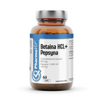 Betainas + pepsinas be glitimo 60 kapsulių - PHARMOVIT (švari etiketė)