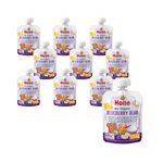 RINKINYS 10 x Mėlynių meškiuko putėsiai tūbelėje (jogurtas - mėlynės - obuolys - bananas) be pridėtinio cukraus nuo 8 mėnesių bio 85 g - Holle