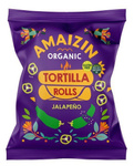 Kukurūzų tortilijų traškučiai be glitimo su jalapeno prieskoniu bio 100 g - Amaizin