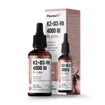 Vitaminas K2 + D3 lašai (75 mcg + 100 mcg), maisto papildas be glitimo 30 ml - Pharmovit
