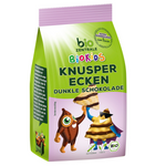 Juodojo šokolado piramidės formos kukurūzų traškučiai vaikams be glitimo bio 60 g - BIO ZENTRALE (BIOKIDS)