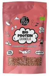 Spanguolių ir cinamono baltyminė granola BIO 200 g - Dietinis maistas