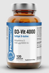 Vitaminas D3-Vit 100 µg (4000 TV) be glitimo, maisto papildas 120 kapsulių - Pharmovit (Clean Label)