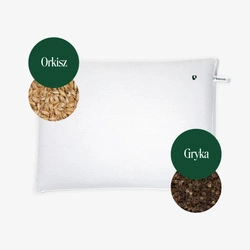 Grikių ir speltų lukštų miego pagalvė suaugusiesiems balta (45 x 60 cm) - Plantule Pillows