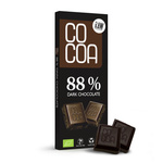 Juodasis šokoladas 88 % bio 40 g - KOKOSAS