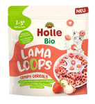 Grūdų žiedeliai obuolių-braškių Lama be pridėtinio cukraus nuo 1 metų BIO 125 g – Holle