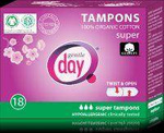Tamponai iš 100% ekologiškos medvilnės – Super 18 vnt. – Gentle Day