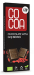 Žalias šokoladas su goji uogomis bio 40 g - COCOA