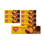 RINKINYS 8 x Apelsinų - šokoladu aplieti biskvitai BE GLUESŲ. 150 g
