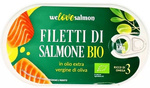 Ekologiška lašišos filė pirmojo spaudimo alyvuogių aliejuje 170 g/100 g – We Love Salmon