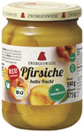 Persikų puselės šviesiame sirupe be glitimo bio 340 g (175 g) (stiklainis) - ZWERGENWIESE