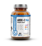 ADEK vitaminai + vitamino C kompleksas, maisto papildas 60 kapsulių 21,2 g (švari etiketė) - Pharmovit