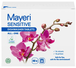Indaplovės tabletės Sensitive All-in-One, 40 vnt. – Mayeri