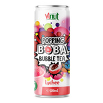 Popping Boba Bubble Tea arbatos gėrimas su sprogstančiais burbuliukais ir ličių sultimis 320 ml – Vinut