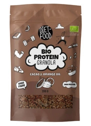Baltyminė granola su kakava ir apelsinų aliejumi BIO 200 g - Dietinis maistas