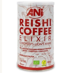 Tirpi kava "Arabica" su Reishi grybais + Cordyceps + Lion's Mane Bio 100 g - Ani
