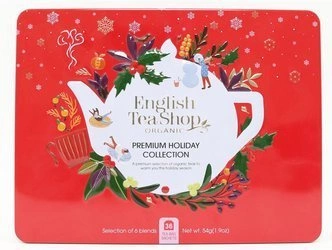 "Premium Holiday Collection" arbatos rinkinys dekoratyvinėje raudonoje skardinėje BIO 44 g