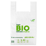 Kompostuojamas pirkinių maišelis su BIO Planet logotipu (60 cm x 35 cm x 8,5 cm)