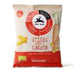 Kukurūzų ir morkų trapučiai be pridėtinio cukraus, be glitimo, nuo 12 mėnesių, ekologiški, 15 g – Alce Nero