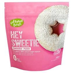 "Hey Sweetie" milteliai - natūralus cukraus pakaitalas, kurio pagrindą sudaro eritritolis ir stevija "Cultured Foods", 250 g