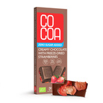 Kreminis šokoladas su braškėmis be pridėtinio cukraus BIO 40 g – Cocoa