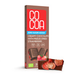 Kreminis šokoladas su braškėmis be pridėtinio cukraus bio 40 g - COCOA