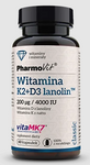 Vitaminas K2 + D3 be glitimo maisto papildas, 60 kapsulių – Pharmovit